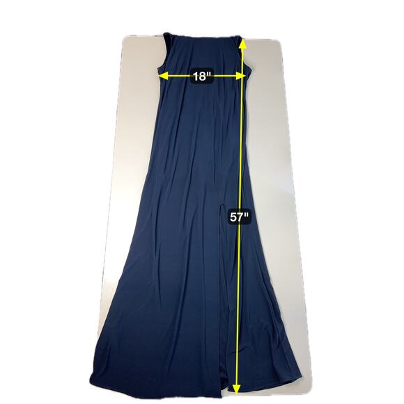 NWT R&M Richards Navy Blue 1 Piece Sequin Lace Poncho Sheath Dress Womens Size 8 - Picture 16 of 16